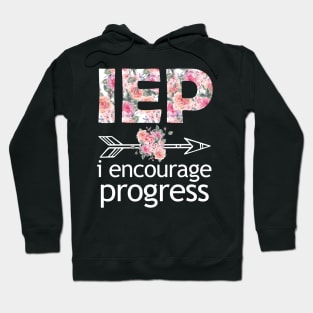 special education teacher shirt cheetah, iep i encourage progress, Flower Hoodie